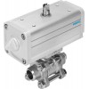 Кран с приводом Festo VZBA-11/4-WW-63-T-22-F0405-V4V4T-PP60-R-90-C