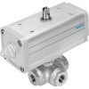 Кран с приводом Festo VZBA-1/2-GGG-63-32L-F0304-V4V4T-PS30-R-90-4-C